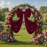 Grand nœud de Noël en velours rouge réutilisable, nœud rouge surdimensionné et doux pour couronne extérieure, porche et décoration de maison pour les fêtes