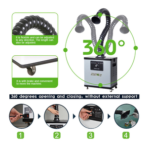 Intelligent Co2 Laser Aluminum Alloy Joint Arm F6002D <strong>Fume</strong> <strong>Extractor</strong> with Mobile Oc Laser