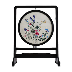 Suzhou Embroidery Double Sided <b>Bamboo</b> Landscape <b>Screen</b> Handcrafted Silk Ornament For Living Room Bedroom Study - Product Image 5