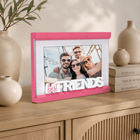 Cadre photo personnalisé en bois fait main, écologique, cadeau personnalisé, cadre photo de table créatif pour les meilleurs amis