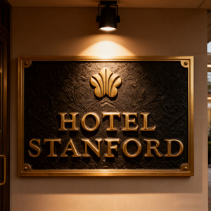 Premium 3D Metal Embossed Stainless Steel <strong>Illuminated</strong> <strong>House</strong> <strong>Number</strong> Door Plate Luxury Hotel Resort Lobby Interior Decor - Product Image 6