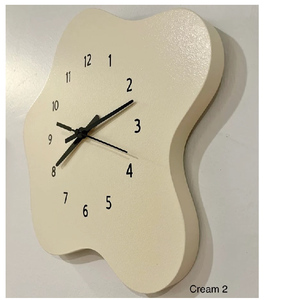 Modern Amoeba <strong>Funky</strong> Quartz Wooden Rustic <strong>Wall</strong> <strong>Clocks</strong> for Living Room - Product Image 2