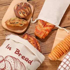 ที่กำหนดเอง Eco Friendly Reusable ภาษาฝรั่งเศสคำอินทรีย์ปลอดสารเคมีผ้าฝ้ายผ้าลินินกระเป๋า,สายรัดขนมปังถุงเก็บอาหาร - Product Image 6