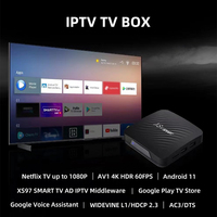 XS97 lecteur HD Android 10.0 Wifi Internet chaînes gratuites 2 + 16 Go décodeur TV Box Smart TV Box
