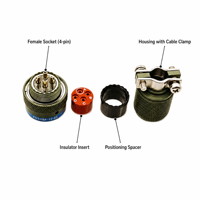 Conector Circular de 5 Pines MS3116F, Acoplamiento Tipo Bayoneta de Alta Resistencia, Contactos Chapados en Oro, Abrazadera para Cable, Especificaciones Militares