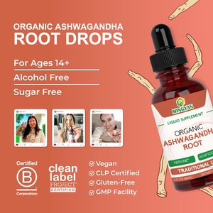 Gotas de Ashwagandha Orgánica Adaptógena, Extracto de Raíz de Ashwagandha Natural para Calma, Relajación y Mejora del Estado de Ánimo, Suplemento Herbal - Product Image 4