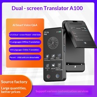 Traductor de Doble Pantalla A100 para Conferencias y Viajes al Extranjero - Traducción Precisa Sin Conexión e Interpretación Simultánea con IA Inteligente