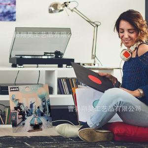 Portable Retro Wooden Album <b>Record</b> <b>Stand</b> Solid Wood Desktop Decorative Item For Vinyl Cd Rack - Product Image 1