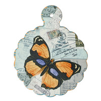 Sous-plat en céramique personnalisé motif papillon nordique, support de pot, dessous de verre, écologique, antidérapant, résistant à la chaleur, pour la maison et la cuisine
