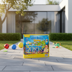 Mini-Brettspiel für Kinder mit 50 Fragen der ersten Klasse, zweiseitiges Spielbrett, Lernspielzeug für Kinder ab 3 Jahren - Product Image 3