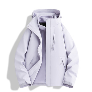 Chaqueta Cortavientos de Forro <span class=keywords><strong>Polar</strong></span> Tres en Uno Unisex Aoyema, Estilo con <span class=keywords><strong>Capucha</strong></span>, MOQ 1 Pieza, Logotipo Personalizado, Chaqueta Cálida y Resistente al Viento - Product Image 6