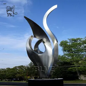 BLVE personalizado gran decoración de jardín al aire libre famoso diseño de arte estatua abstracta de Metal escultura de acero inoxidable
