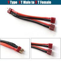 XT60 XT90T EC5 EC3 TRX JST enchufe conector de batería paralelo extensión de Cable Y / O adaptador de enchufe divisor con Cable AWG para RC FPV
