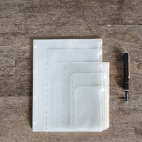 Organisateur de reçus A5 A6 A7 B5 A4 à 6 anneaux, pochette de rangement en PVC, design simple et portable, impression numérique, pour usage au bureau