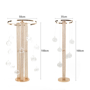 ขาตั้งดอกไม้โลหะสีทองหรูหราขนาด 80 ซม. สำหรับตกแต่งงานแต่งงาน งานปาร์ตี้ และตกแต่งบ้าน - Product Image 3