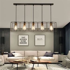 Newest Retro <strong>Industrial</strong> <strong>Style</strong> Chandelier Customizable Hanging Living Room Pendant Light Luxury Kitchen Home Island Pendant <strong>Lamp</strong> - Product Image 2
