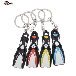 พวงกุญแจรูปครีบดำน้ำซิลิโคน Keep Diving รุ่น 3D พร้อมห่วงสแตนเลส PS-033 - Product Image 5