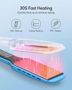 500 Degree LED <b>Electric</b> Titanium Flat Iron Professional Salon <b>Portable</b> Hair Straightener Dual Wet/Dry Household Hotel 1 Year - Product Image 4
