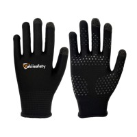 Guantes para Pantalla Táctil, Calibre 13, Poliéster con Puntos Antideslizantes para Electrónicos