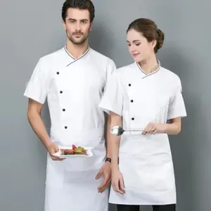 OEM high-quality unisex hotel and restaurant exquisite variety of fashionable chef coat jacket uniforms