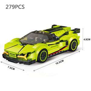 Meilleures ventes transfrontalières : Modèle de voiture de sport de champion de course compatible avec les voitures à huit grilles, en blocs de construction en plastique ABS de petite taille, 14 - Product Image 5