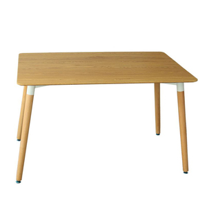 Giá Rẻ MDF Phòng Ăn Trắng Đơn Giản Hình Chữ Nhật Bảng Với Chân Gỗ - Product Image 2