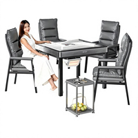 Table de Mahjong Américain Whirlwind, Machine Automatique Pliante en Métal pour 4 Joueurs, Portable avec Porte-Gobelets et Tiroirs, Ensemble de Jeu de Poker