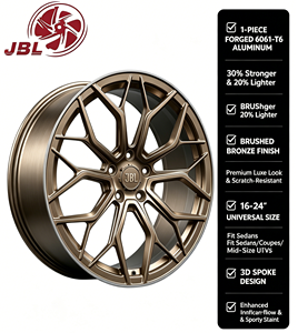 Nuevas Llantas <span class=keywords><strong>JBL</strong></span> Monoblock de Aleación de Aluminio Forjado de 16-24 Pulgadas para Auto, Color Bronce Mate, 10 Radios, 5x112/114.3/120, Rendimiento Deportivo - Product Image 4