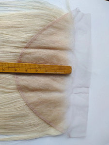 Cheveux humains vierges bruts européens, couleur blond cendré <span class=keywords><strong>miel</strong></span>, cuticules alignées, avec closure en dentelle suisse HD 5x5 6x6 2x6 - Product Image 5