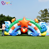 Accessoires de fond gonflables publicitaires, toile de fond gonflable géante, mur de scène gonflable personnalisé avec LED pour la décoration d'événements et de fêtes