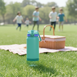 Botellas de Agua Personalizadas de Acero Inoxidable de 500 ml, Aisladas al Vacío, a Prueba de Fugas, para Niños, con Contenedores Inferiores para Snacks - Product Image 4