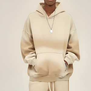 Ensemble de survêtement décontracté pour homme, coupe classique, couleur unie, avec logo personnalisé, réfléchissant, délavé à l'acide, fermeture éclair, deux pièces, hiver - Product Image 1