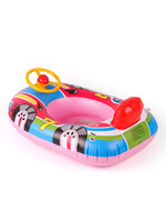 Nouveau Bouée de Natation Gonflable en PVC avec Siège Pliable pour Bébé, Flotteur de Piscine avec Volant pour Enfants et Tout-Petits, Jouets Aquatiques d'Été