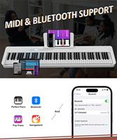 Hitam harga grosir portabel warna nyata piano Sentuh Piano untuk Studio kerja Keyboard Controller 88 kunci Keyboard digital