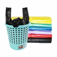Sacs T-shirt en PEHD 50 microns en gros, avec logo personnalisé en relief, qualité alimentaire, pour supermarchés, restaurants, livraison à emporter, exposition et transport