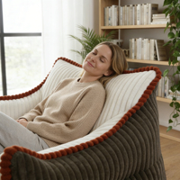 Canapé de salon de luxe confortable, grand coussin de sol, chaise longue douce en peluche, fauteuil surdimensionné en mousse à mémoire de forme pour adultes