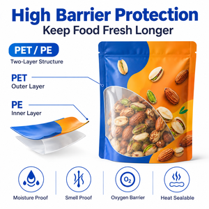 Sacs à pain en plastique laminé transparents de petite taille avec logo personnalisé imprimé, qualité alimentaire, pour emballage de pâtisserie, scellables à chaud - Product Image 3