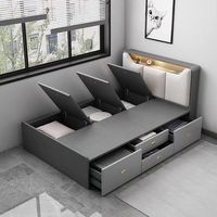 Meubles de chambre à coucher modernes et fonctionnels, gain de place, lit simple, double, lit superposé pour enfants, avec rangement
