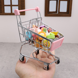 Dropshipping Shopify Mini Grocery <b>Shopping</b> Cart <b>Toy</b> Pretend Supermarket <b>Trolley</b> For Kids Role Play - Product Image 1