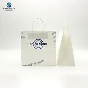 礼品袋购物袋定制设计纸塑料纸带白色太阳镜牛皮纸