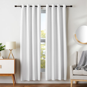 Cortinas blancas personalizadas con aislamiento térmico de alta calidad 100% apagón completo oscuridad completa cortinas de bloque UV - Product Image 3