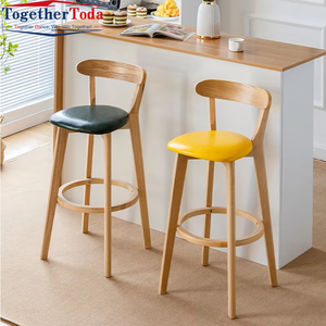 Tabouret de bar en bois luxueux et personnalisable à dossier bas pour la maison, la cuisine, les restaurants et les salles à manger - Vente en gros - Product Image 6