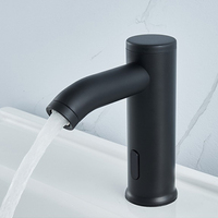Robinet de lavabo automatique en laiton à trou unique, à montage sur plan, avec cartouche céramique moderne, à capteur de mouvement, sans contact, à induction, pour maison et villa