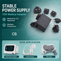Chargeur de batterie lithium-ion avec adaptateur secteur US EU UK AU 10W 11W 12W 5V 9V 12V 21V 24V 0.85A 2A AC/DC pour alimentation médicale ITE