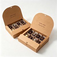 Boîte à bonbons en chocolat de qualité supérieure avec emballage en feuille d'aluminium, estampage à chaud, compartiments, emballage de vente au détail pour en-cas
