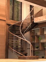 Escaliers en colimaçon intérieurs en acier au carbone sur mesure, certifiés CE, directement de l'usine