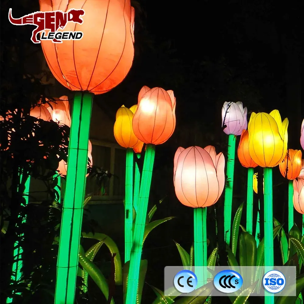 Design cinese tradizionale di seta gigante lanterna del fiore del tulipano lanterna