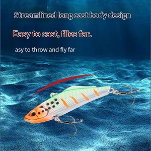 Nuevo Estilo Señuelo VIB <span class=keywords><strong>de</strong></span> ABS <span class=keywords><strong>de</strong></span> Largo Alcance 70mm/155g para Pesca en el Mar, Cebo Biónico para <span class=keywords><strong>Peces</strong></span> <span class=keywords><strong>de</strong></span> Agua Salada (Cabeza <span class=keywords><strong>de</strong></span> Serpiente) en Stock al por Mayor - Product Image 1