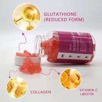 Bonbons gommeux blanchissants pour la peau des adultes au glutathion et au collagène, vitamines C, E, B12, compléments de beauté