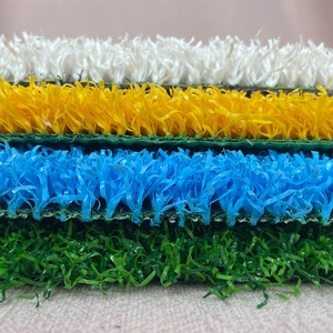 Gazon artificiel de simulation extérieur pour maternelle, terrain de football, aire de jeux, piste arc-en-ciel, herbe colorée bleue, jaune, verte - Product Image 4